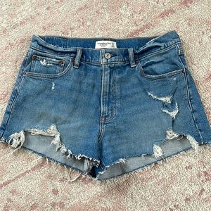 Abercrombie & Fitch mid rise mom denim shorts